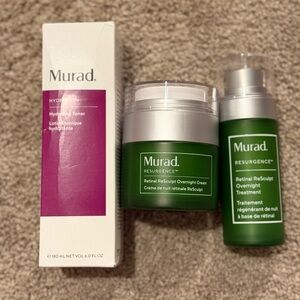 Murad Resurgence Retinal ReSculpt Overnight Cream, Treatment, Hydrating Toner